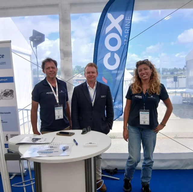 Hugh Hudleston is at ⚓🇫🇷 NAVEXPO 2026, supporting valued distributor partner @lbtendermechanics.  Some great discussions taking place on diesel outboard innovation. Built for demanding maritime operations, Cox Marine’s propulsion alternative delivers the reliability, fuel efficiency and durability trusted by defence and commercial operators worldwide.
